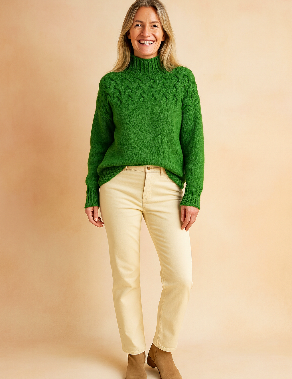 Wendy | Mønstret sweater med opretstående krave 2