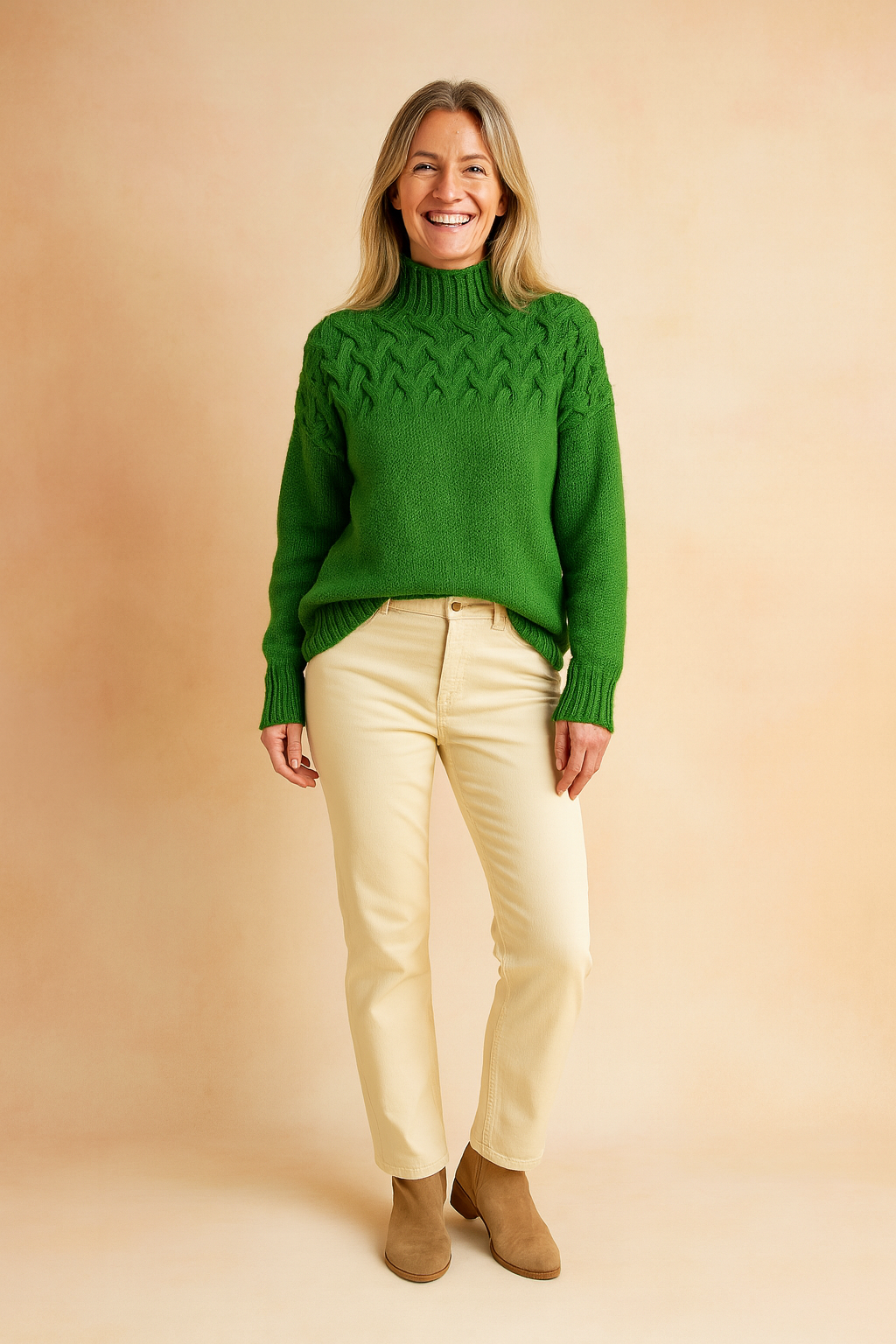 Wendy | Mønstret sweater med opretstående krave 2