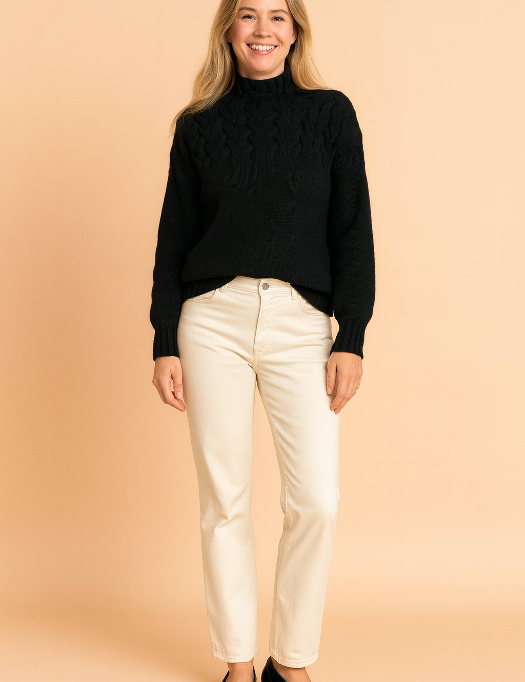 Wendy | Mønstret sweater med opretstående krave 3