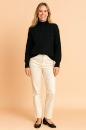 Wendy | Mønstret sweater med opretstående krave 3