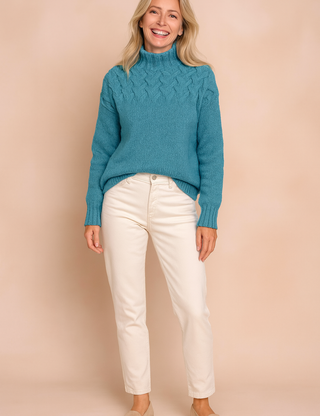 Wendy | Mønstret sweater med opretstående krave 4