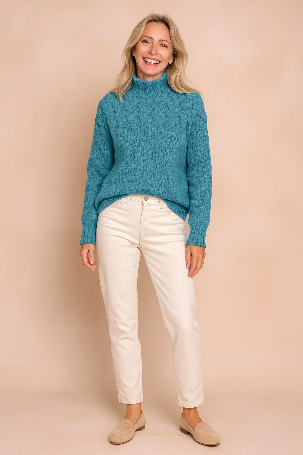 Wendy | Mønstret sweater med opretstående krave 4