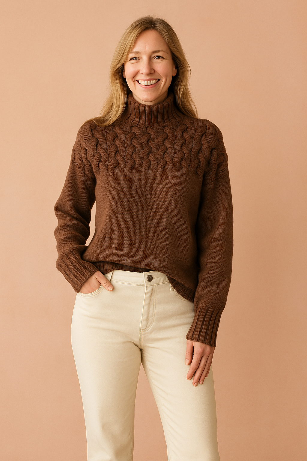 Wendy | Mønstret sweater med opretstående krave 6
