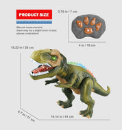 Elektrisk fjernbetjent dinosaur – realistisk gående, brølende dinosaurlegetøj med LED-lys