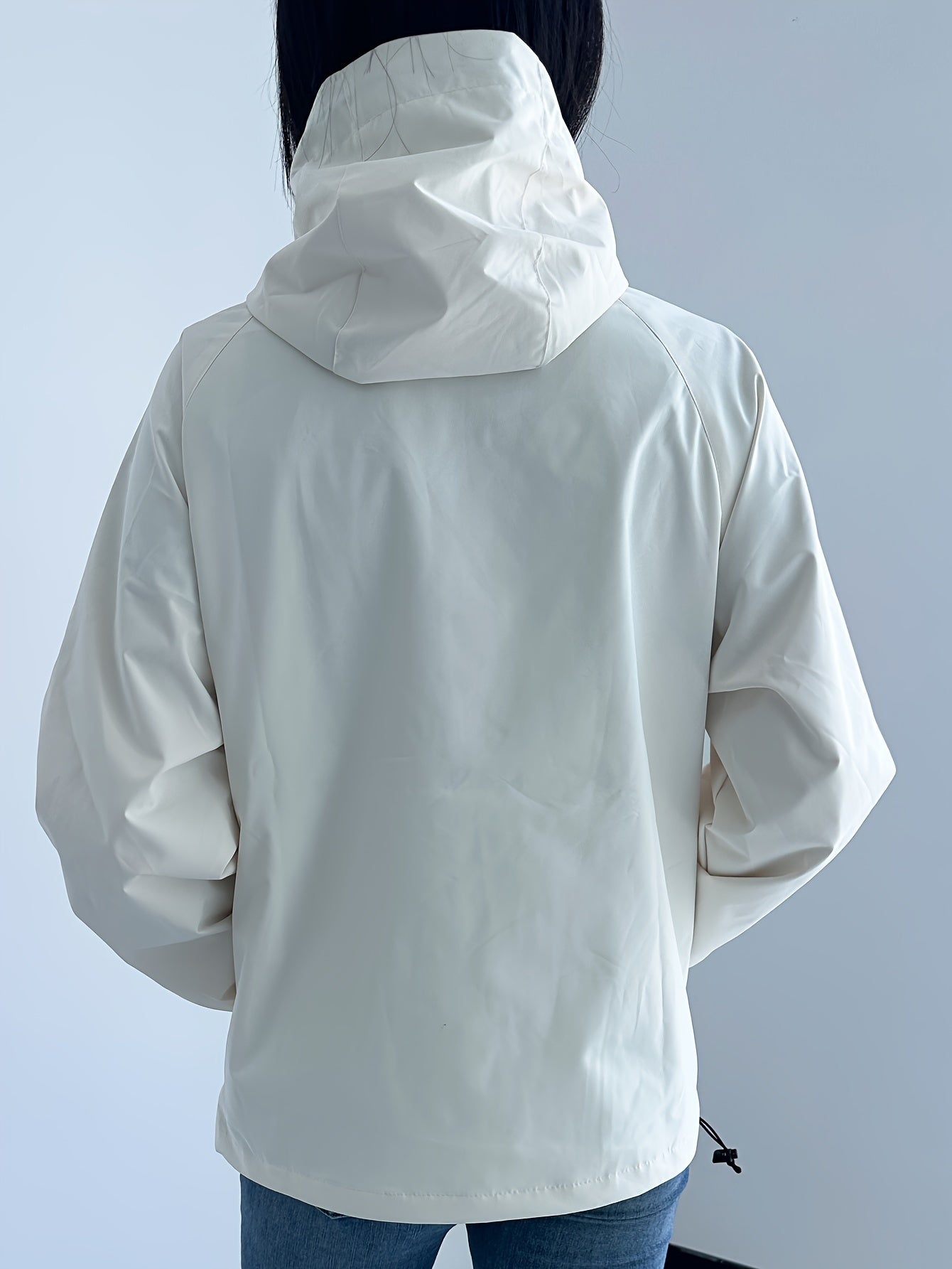 Winddichte regenjas voor dames met capuchon | Lange mouwen 6