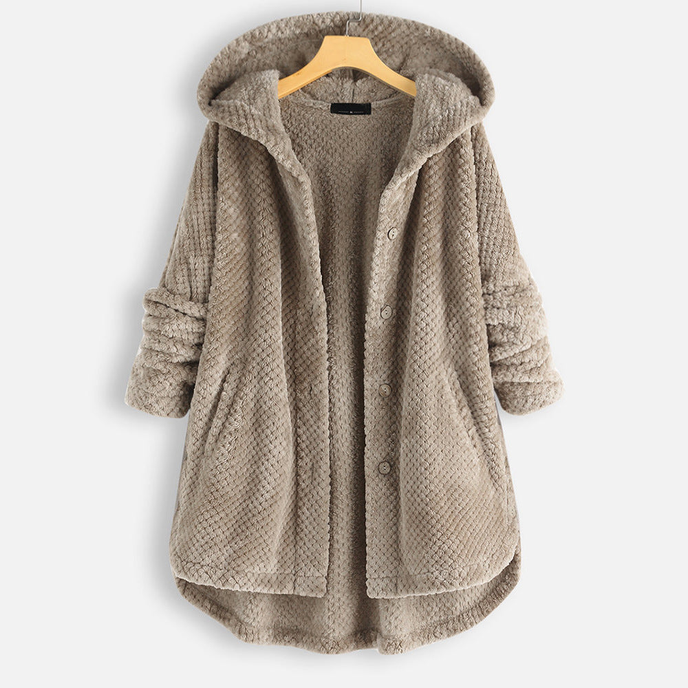 Alexa | Unisex Vinter Omvendelig Fleece Jakke med hætte