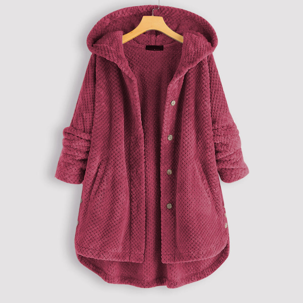 Alexa | Unisex Vinter Omvendelig Fleece Jakke med hætte