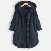 Alexa | Unisex Vinter Omvendelig Fleece Jakke med hætte