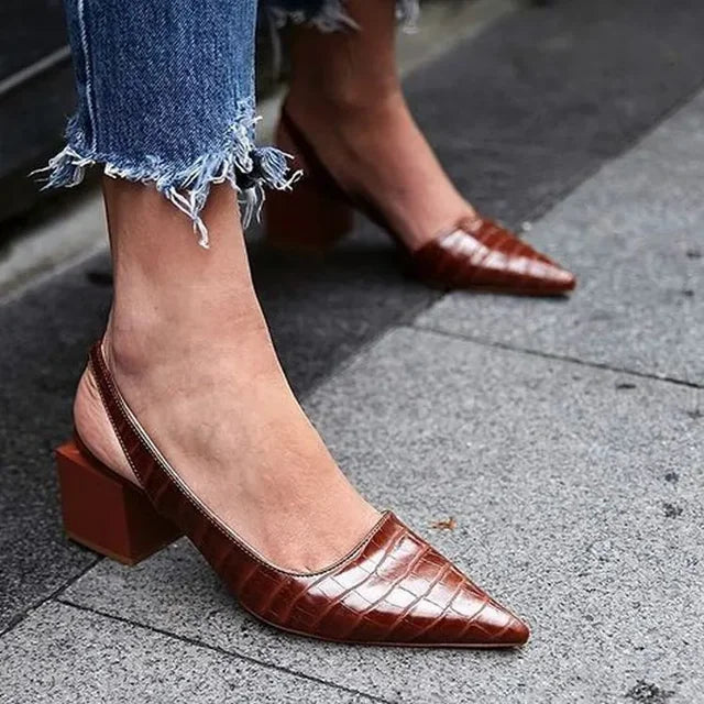 Naomi | Croco-stil Pumps – Øjeblikkelig Elegance