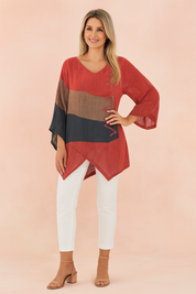 Ysabel | Asymmetrische tuniek met decoratief zijdetail 0