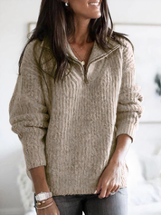 Leslie | Trendy Rits Sweater til Daglig Komfort