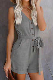 Amalia | Kort Jumpsuit med Lommer