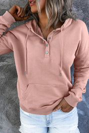 Amari | Varm Fleece Trøje med Hætte og Knapper
