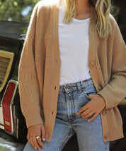 Amber | Varm lang vest med knapper