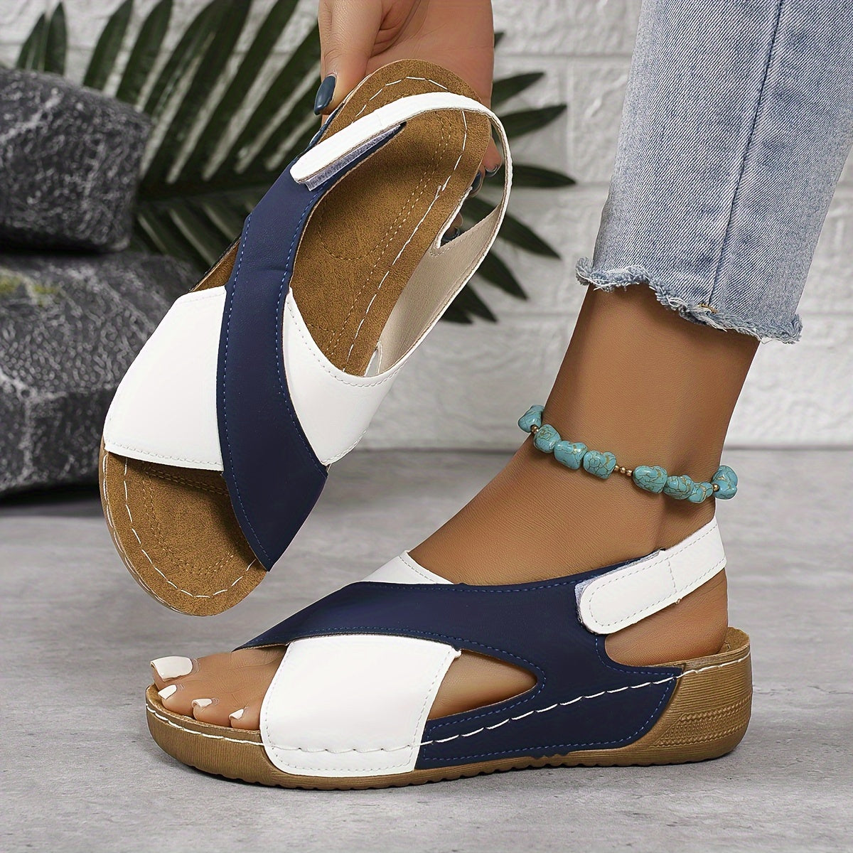 Aria | Moderne Color Block Sandaler