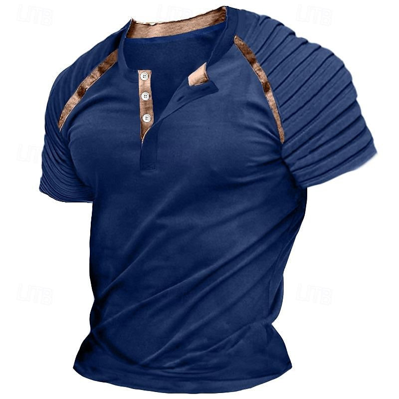 Rolly | Tidløs Henley T-shirt med tekstur - Det perfekte afslappede look til enhver lejlighed