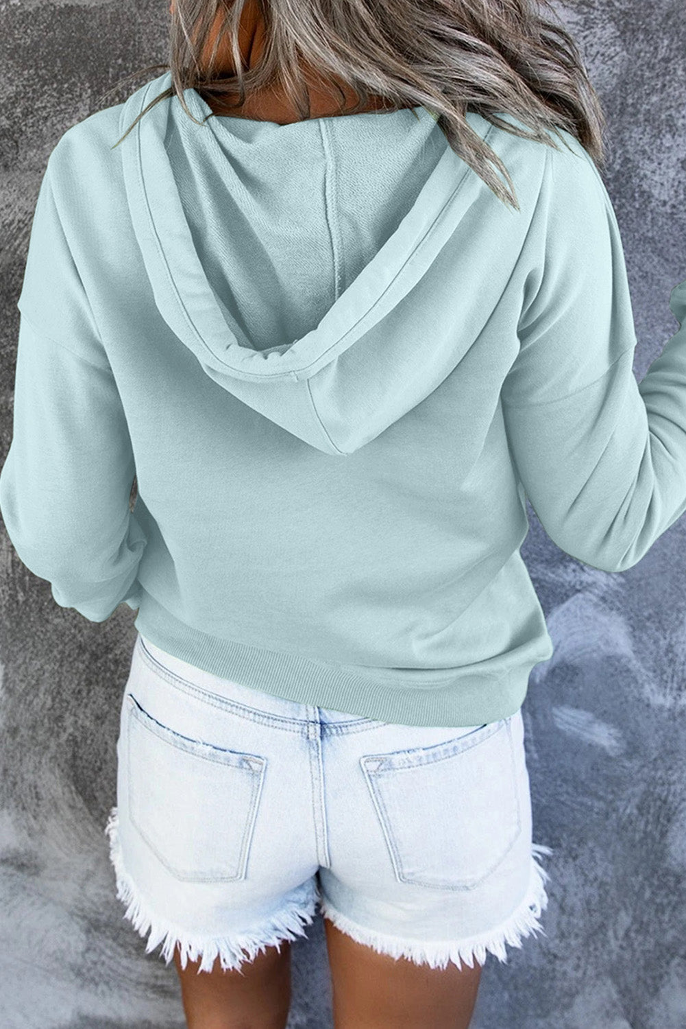 Amari | Varm Fleece Trøje med Hætte og Knapper