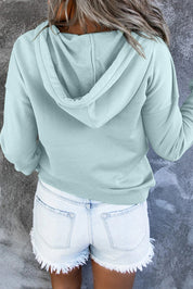 Amari | Varm Fleece Trøje med Hætte og Knapper