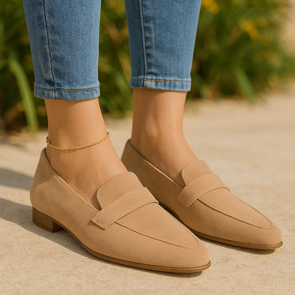 Amalia - Komfortable Sommerlige Ruskind Loafers til Damer