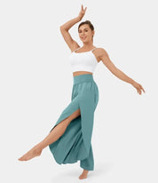 Poppy – Komfortable yogabukser med elegante vide ben