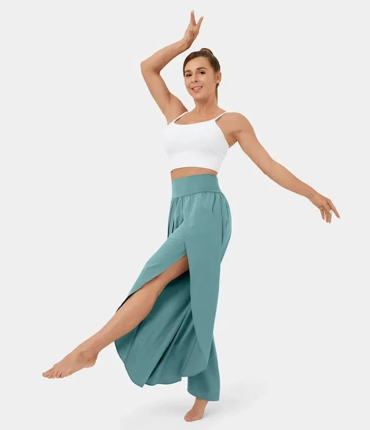 Poppy – Komfortable yogabukser med elegante vide ben