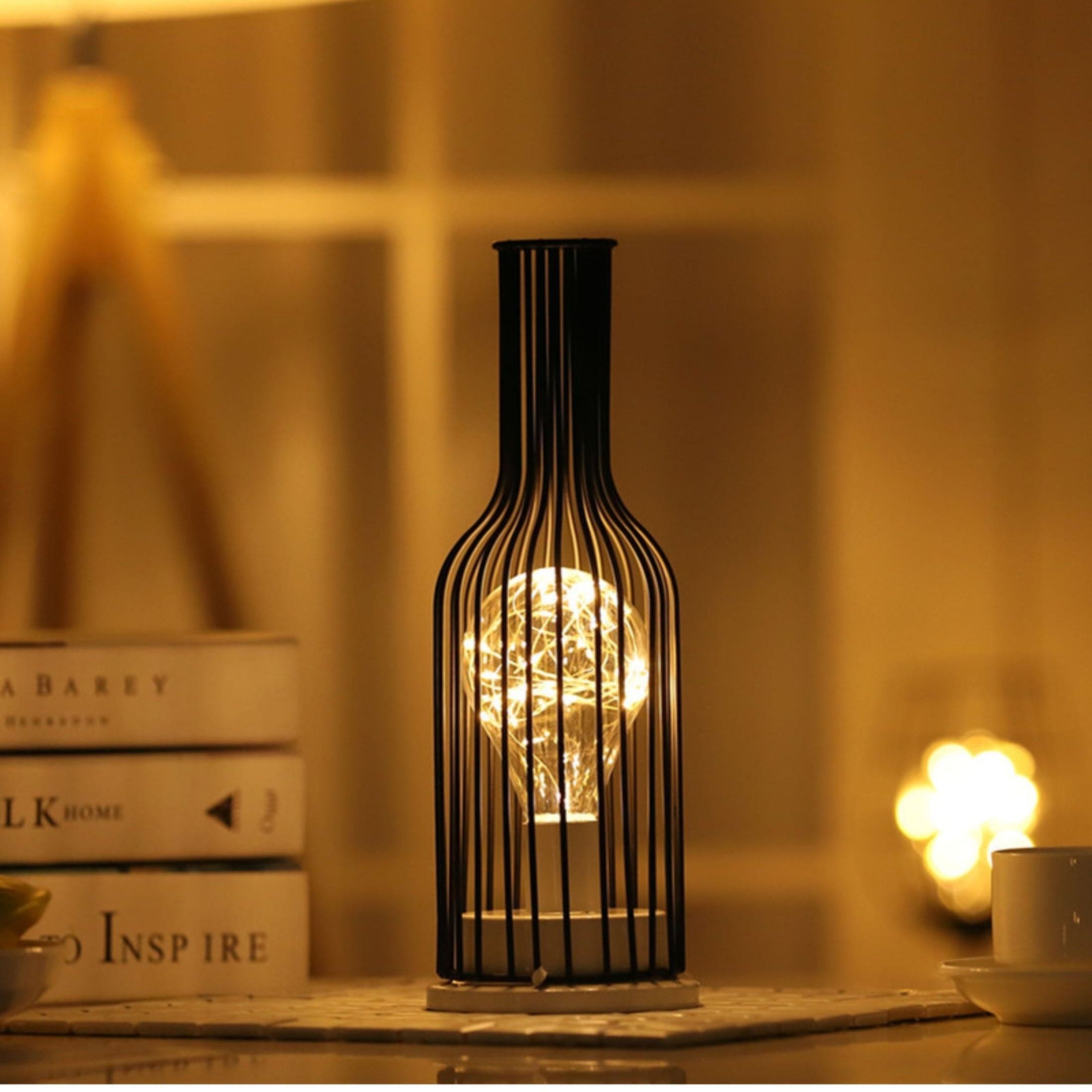 GlowPulse | Industrielt inspireret rustik bordlampe
