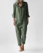 Emma - Elegant grøn jumpsuit til et forfinet look