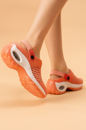 Dames instapper met ademend ontwerp, verstelbare hielband en luchtkussenzool voor actief en comfortabel lopen