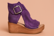 Sleehak sandalen voor dames met open teen en brede enkelband