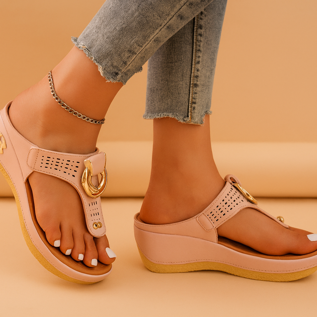 Dames sleehak slippers met open teen en comfortabele pasvorm