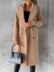Carolina | Luxe Lang Uld Damesjakke til Elegant Stil