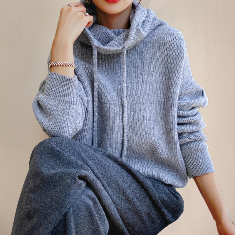 Rosey | Blød Strikket Dame Hoodie til Ultimativ Komfort