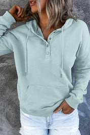Amari | Varm Fleece Trøje med Hætte og Knapper