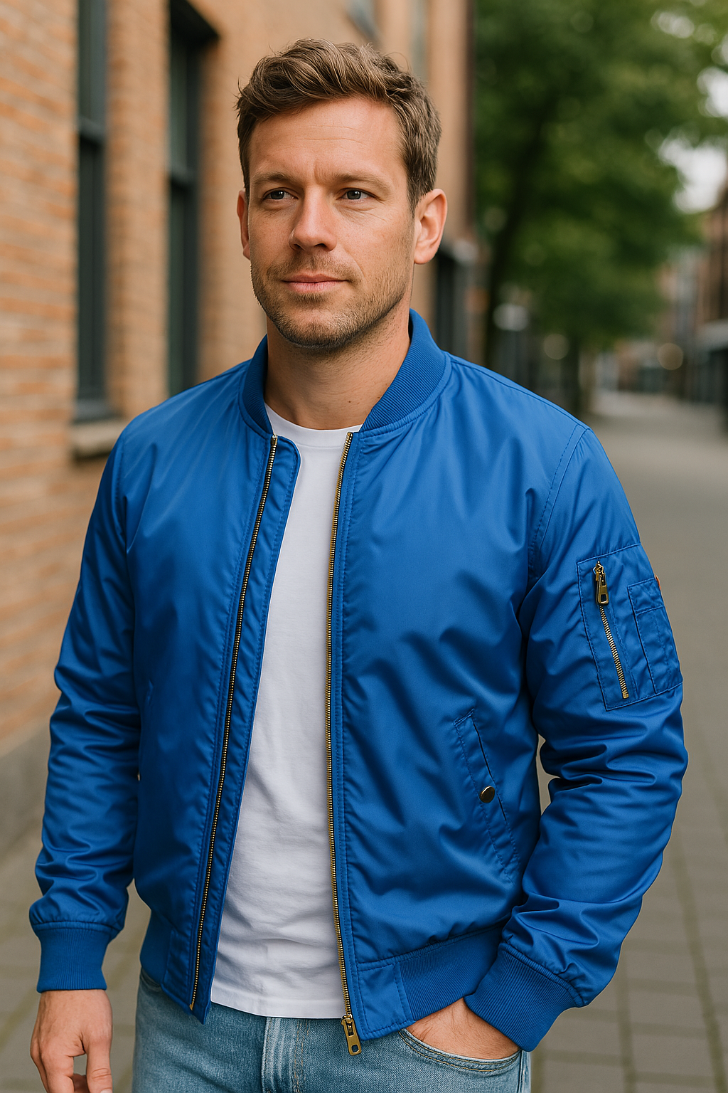 Stilfuld Luksus Pilot Bomberjakke til et Trendy Look