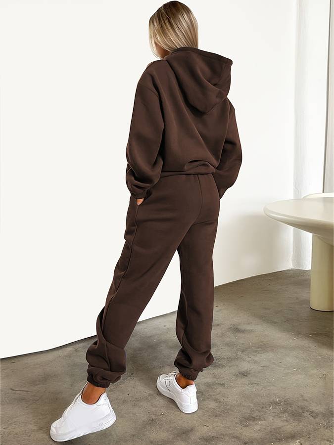 Nora | Hoodie & Jogger Sæt – Varm Vinterfavorit