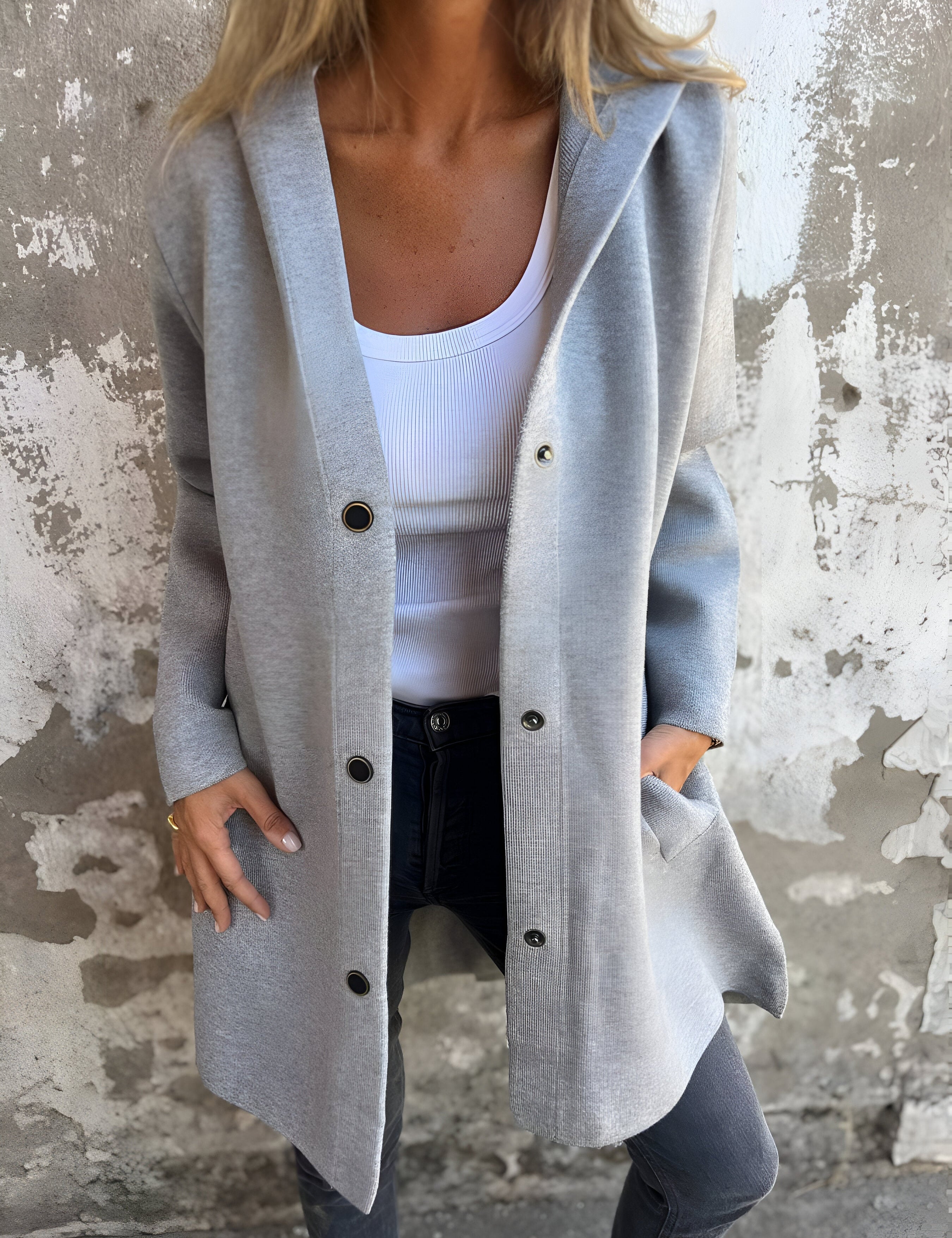 Elsa | Casual Vest med Hætte Damer