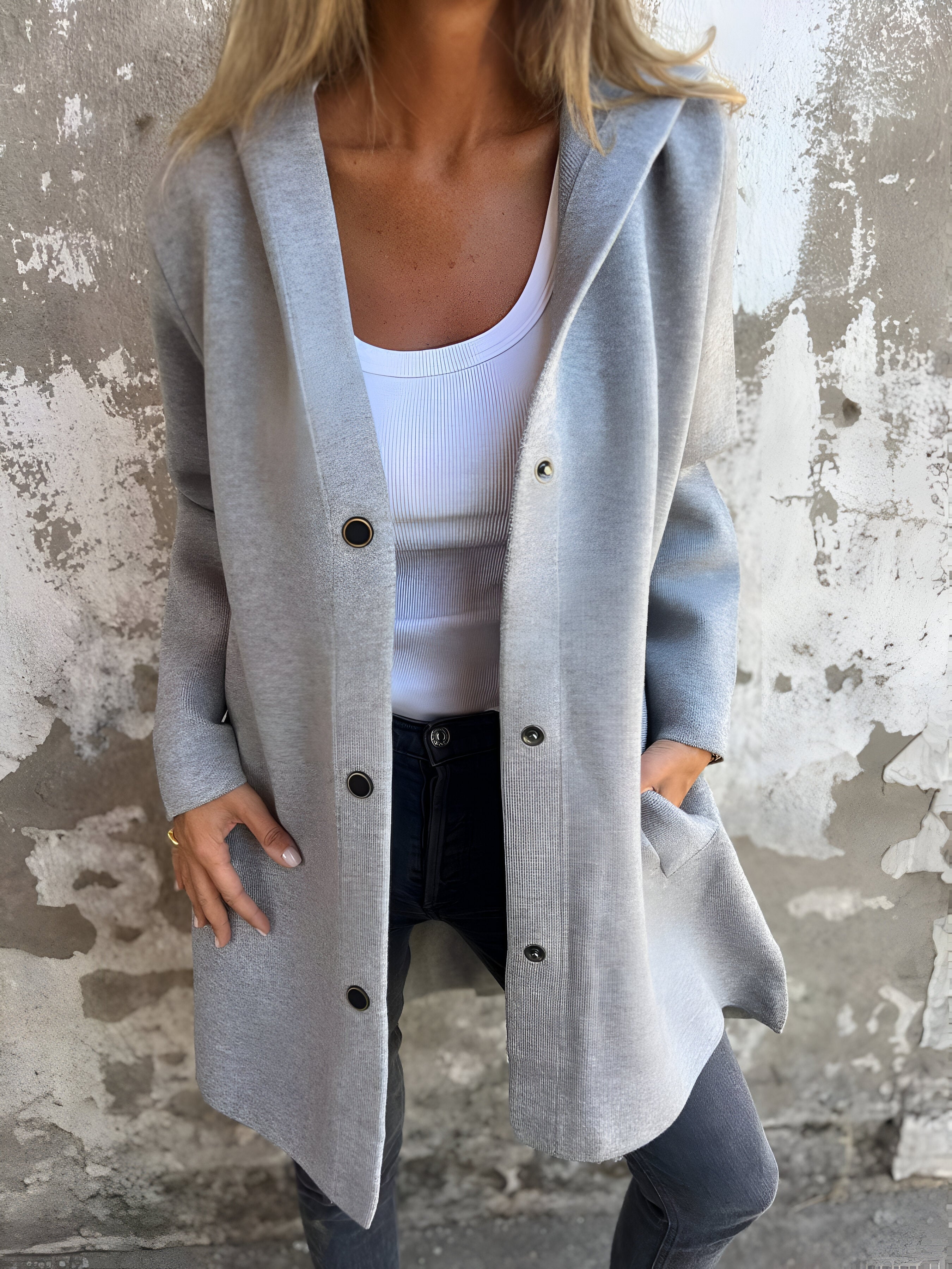 Elsa | Casual Vest med Hætte Damer