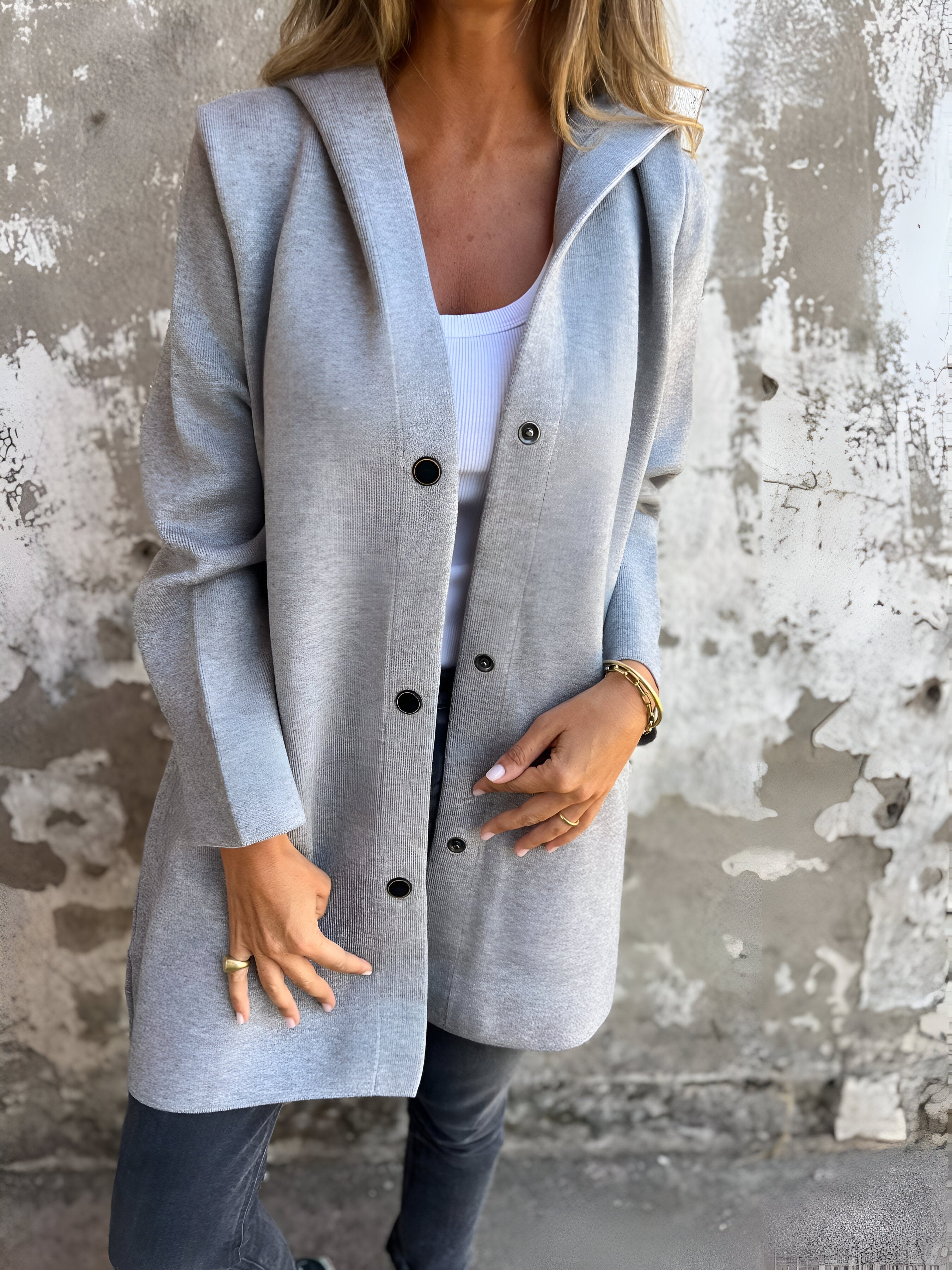 Elsa | Casual Vest med Hætte Damer