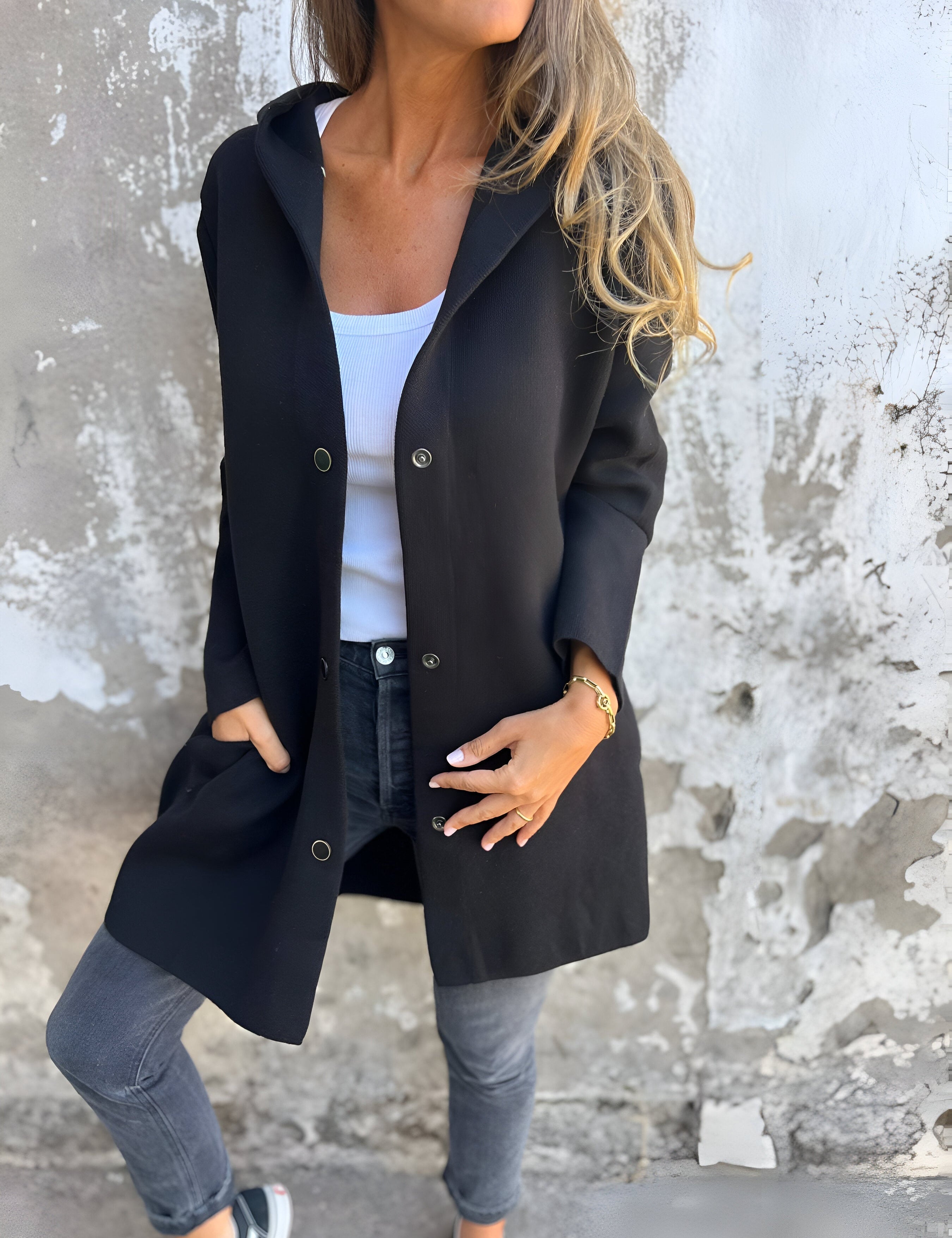 Elsa | Casual Vest med Hætte Damer