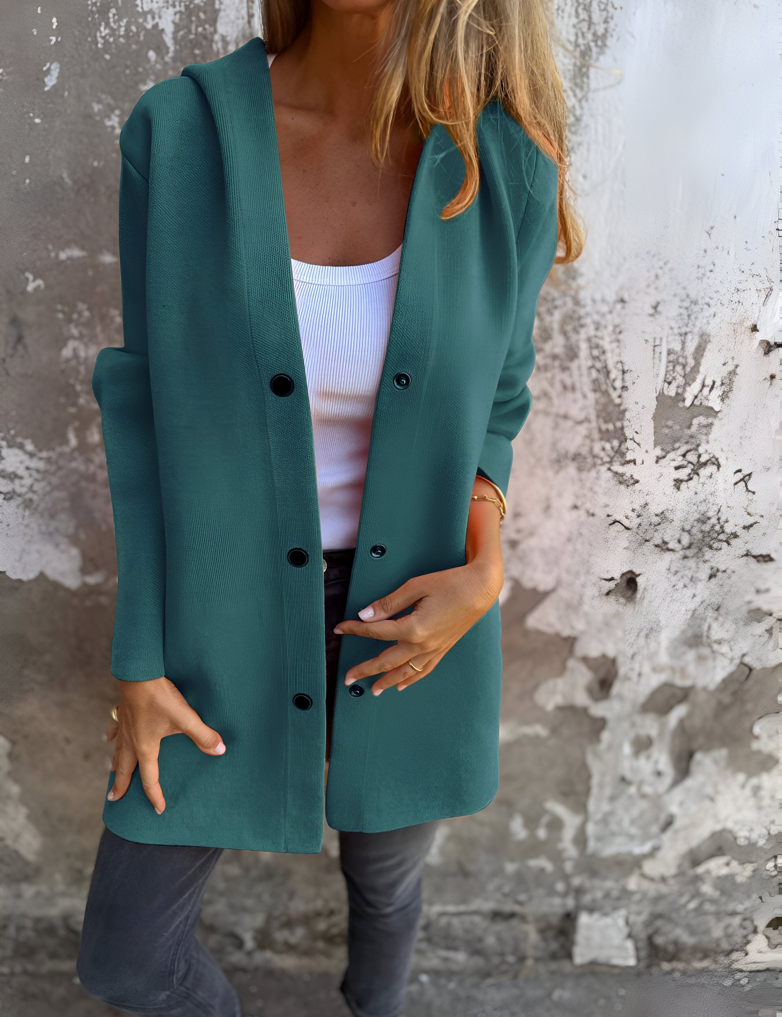 Elsa | Casual Vest med Hætte Damer