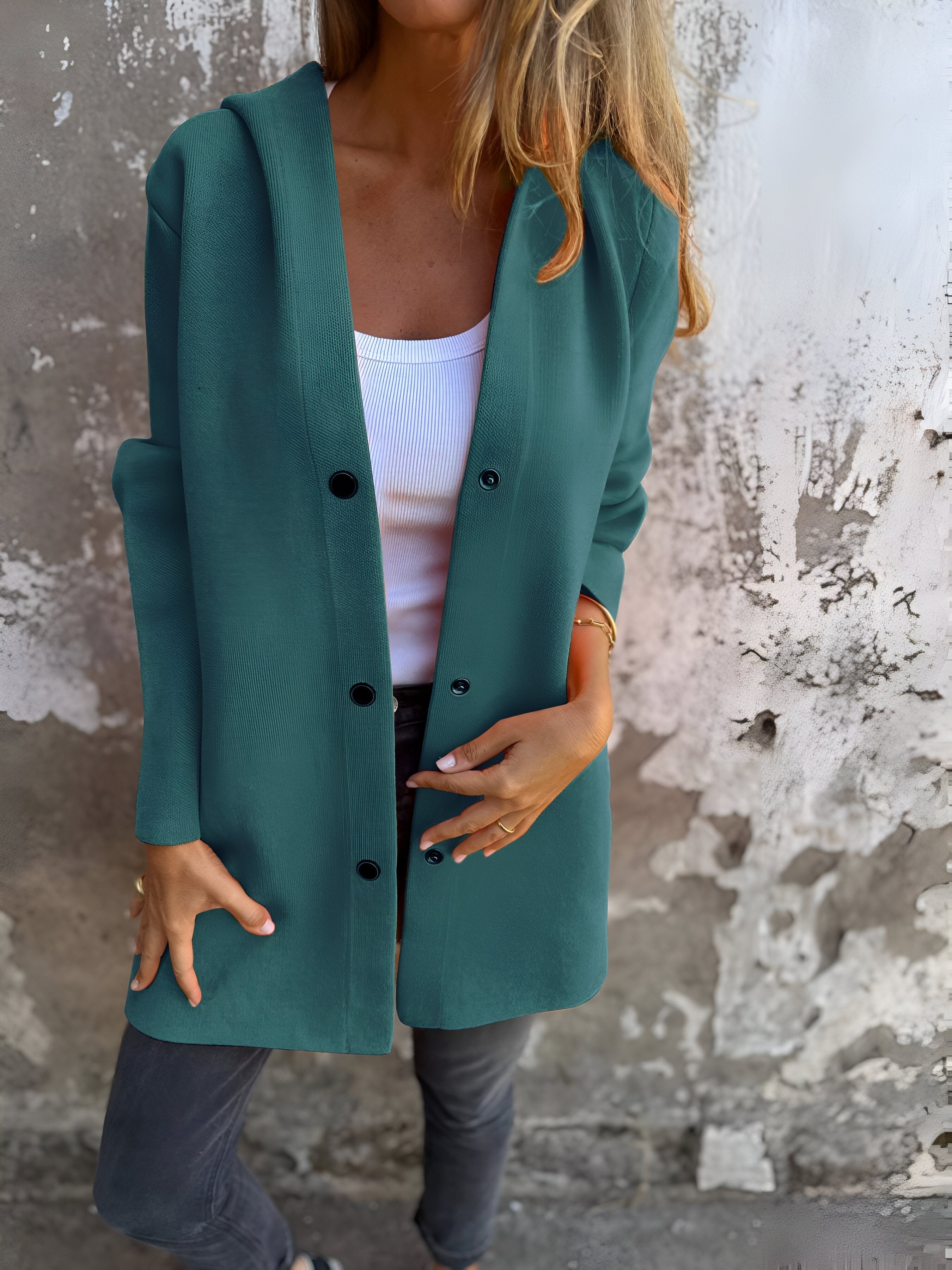 Elsa | Casual Vest med Hætte Damer