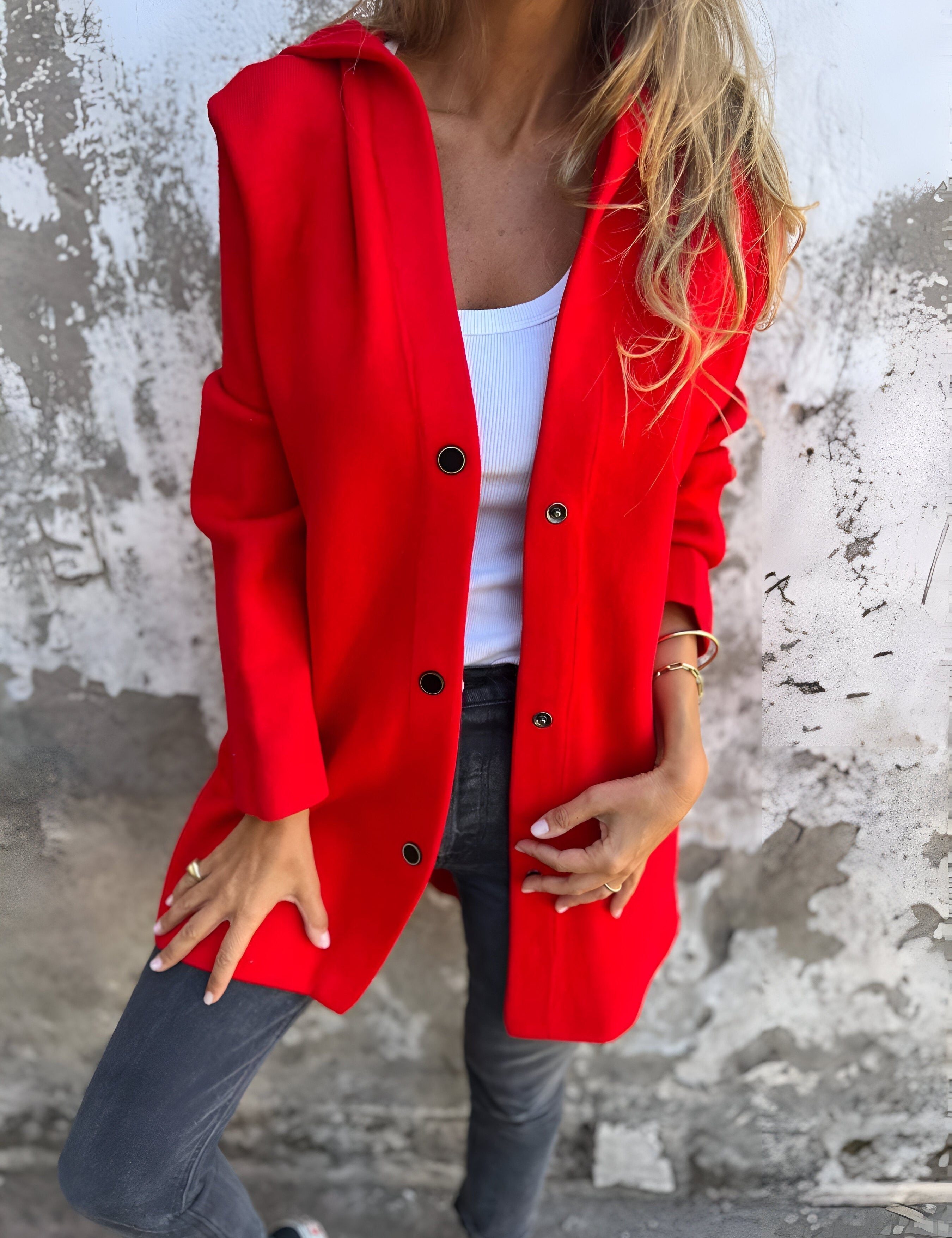 Elsa | Casual Vest med Hætte Damer