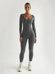 Monica | Jumpsuit Stram med Lange ærmer