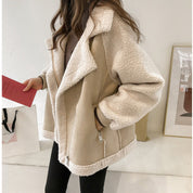 Rhian | Trendy Beige Vinterjakke med Blød Foring