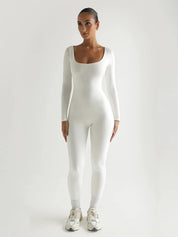 Monica | Jumpsuit Stram med Lange ærmer
