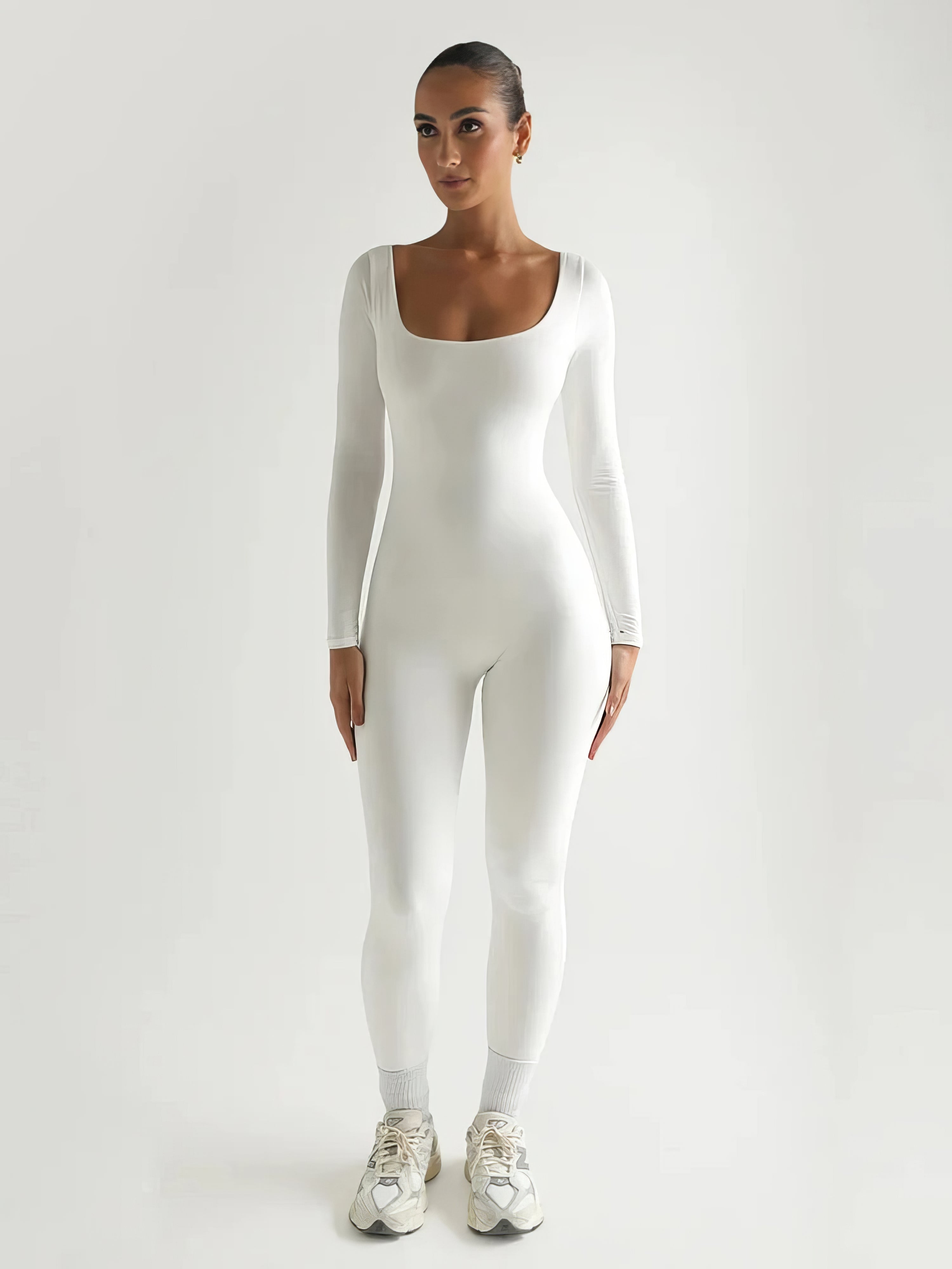 Monica | Jumpsuit Stram med Lange ærmer
