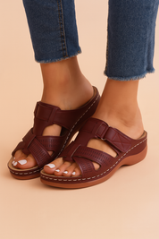 Orthopedische dames slippers met zachte zool en kruisband