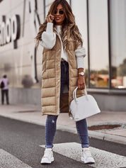 Selene | Komfortabel lang Vatteret Damebodywarmer