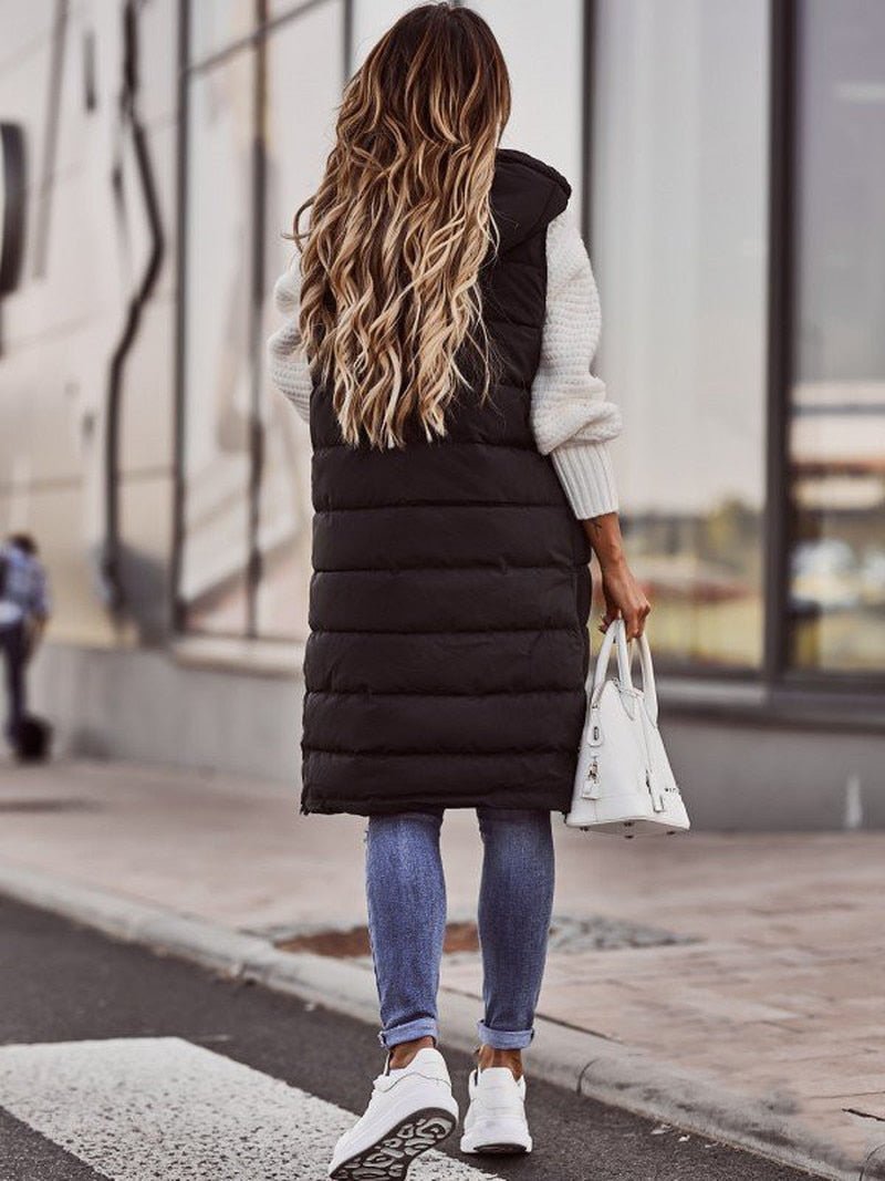 Selene | Komfortabel lang Vatteret Damebodywarmer