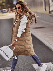 Selene | Komfortabel lang Vatteret Damebodywarmer